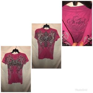 Sinful hot pink shirt size XL